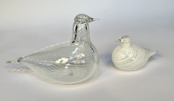 NUUTAJARVI/Birds by Toikka　RIEKKO 美品 Small Riekko Bird Figurine in Mouth-Blown Art Glass by Oiva Toikka