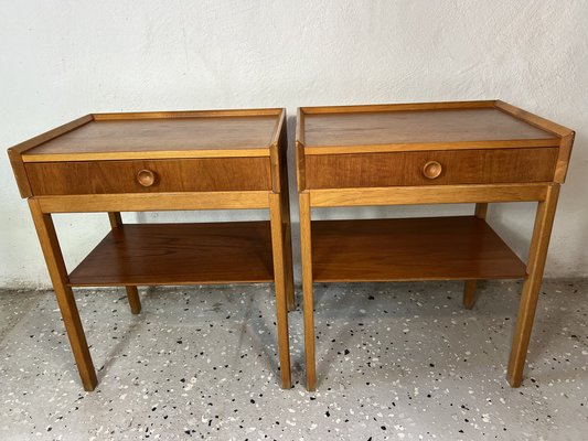 Vintage teak bedside sale table
