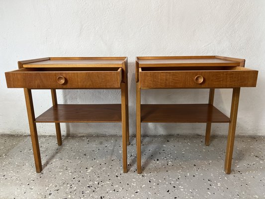 Mid Century Bedside Tables in Teak 1960s Set of 2 for sale at Pamono