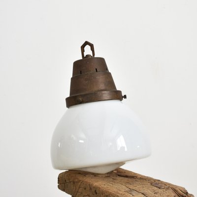Vintage Church Opaline Pendant Light 1930s for sale at Pamono