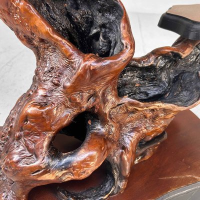 Japanese Burl Wood Plant Stand, 1920s for sale at Pamono