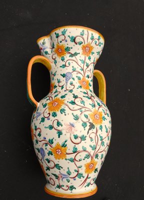 Italian Vase Majolica Ceramic from Proffessor Alfredo Santarelli