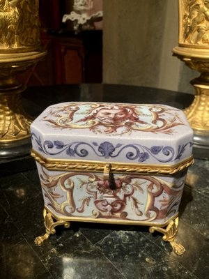 Antique Ormolu Box Trinket Box Jewelry Box French Souvenir Box 