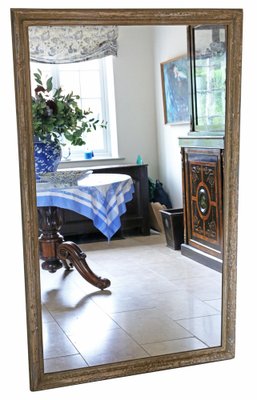 Specchio da parete grande Overmantle, XIX secolo in vendita su Pamono