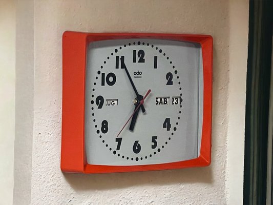 Reloj de pared era espacial con calendario de Odo France a os 70