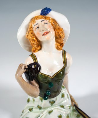 Art Nouveau Pierrette Figurine attributed to Martin Wiegand for