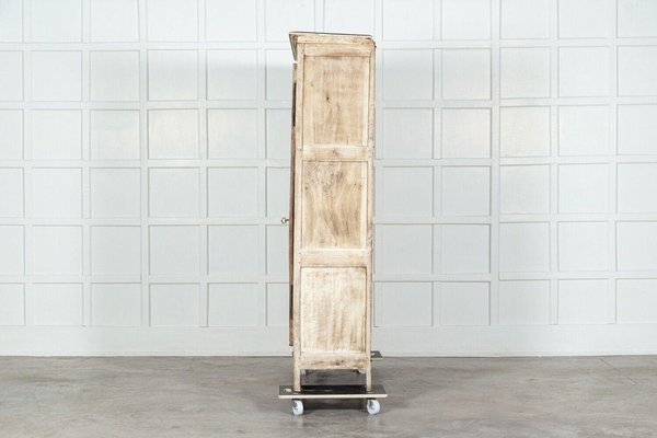 Large 19th Century French Provincial Bleached Oak Armoire, 1800s