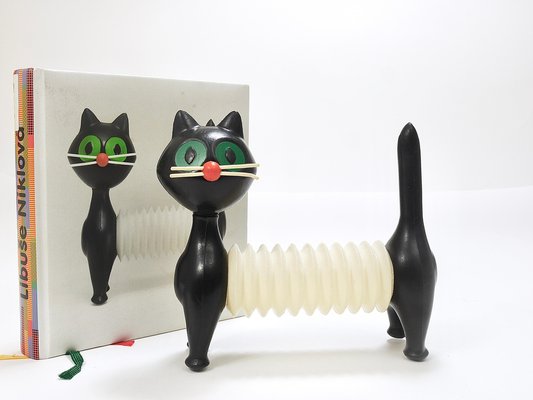 Liba Accordion Toy Cat by Libuše Niklová for Fatra, Former