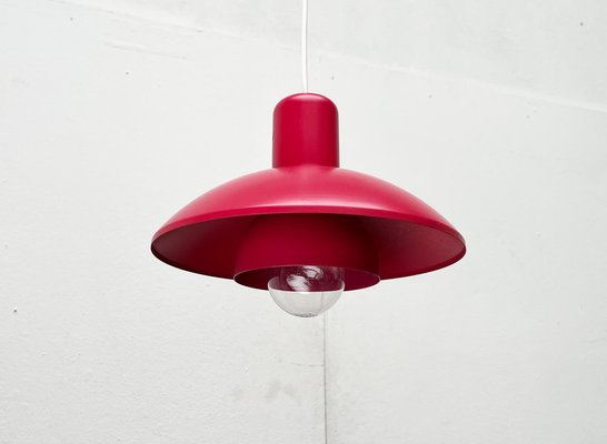 Mid-Century Danish Red Model 728 Pendant Lamp from Horn, 1960s for