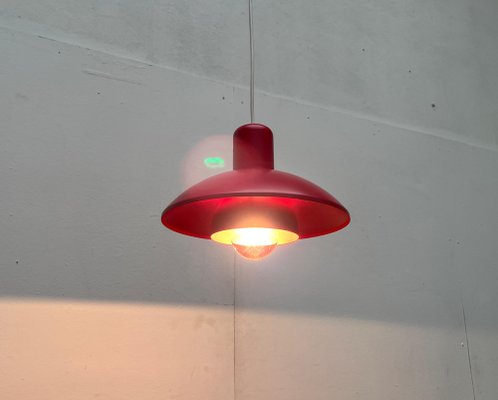 Mid-Century Danish Red Model 728 Pendant Lamp from Horn, 1960s for