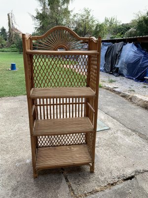Mid-Century Regal aus Bambus & Rattan, 1960er bei Pamono kaufen