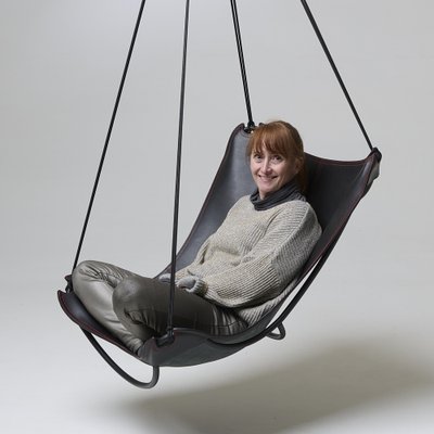 Modern Leather Butterfly Swing from Studio Stirling