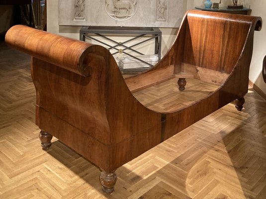 Walnut sale sleigh bed