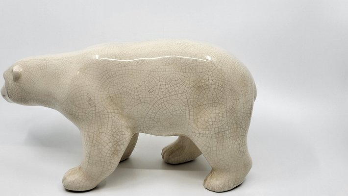 Art Deco Polar Bear in Ceramic from LV Ceram, 1930s for sale at Pamono