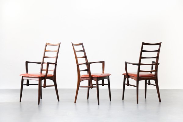 Vintage Danish Dining Chairs By Niels Koefoed Set Of 7 For Sale