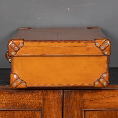 20th Century British Made Bridle Leather Suitcase, 1910s for sale