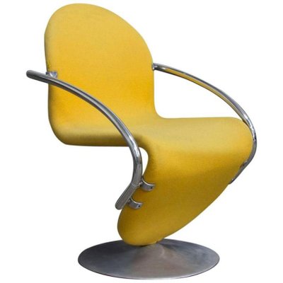1 2 3 Serie Easy Chair in Gelb von Verner Panton 1973 bei Pamono kaufen