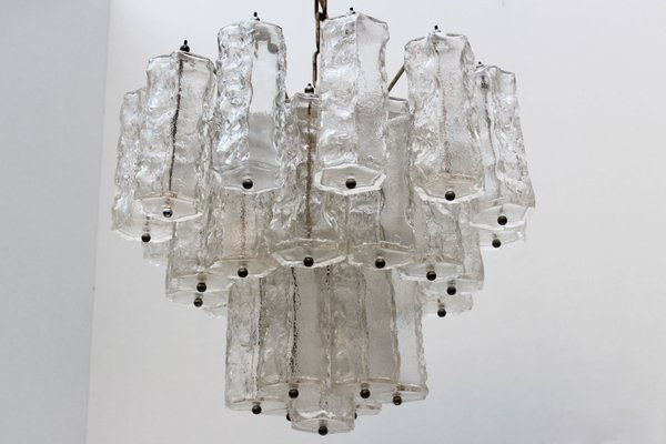 mid century glass chandelier