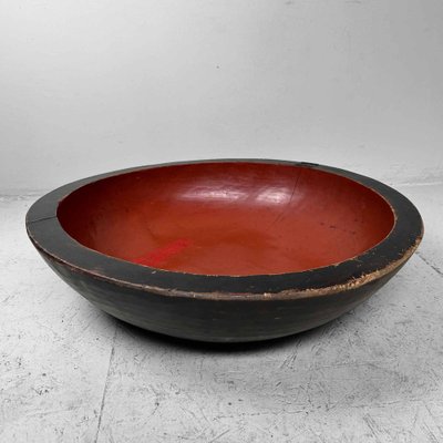 Große Urushi Teigschüssel aus Holz, Japan, 1890er bei Pamono kaufen