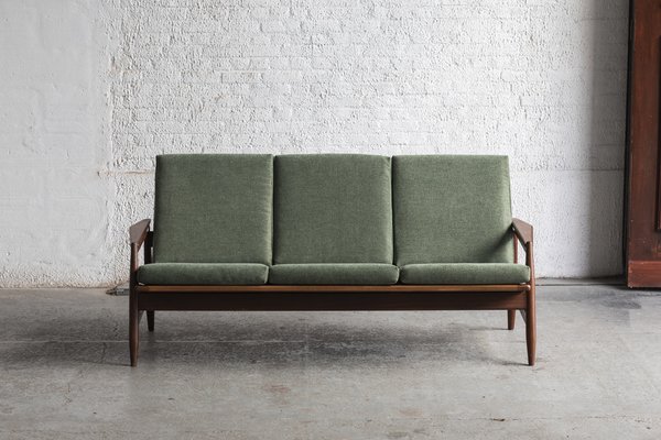 Danish 3-Seater Sofa Green, 1960s for sale at Pamono
