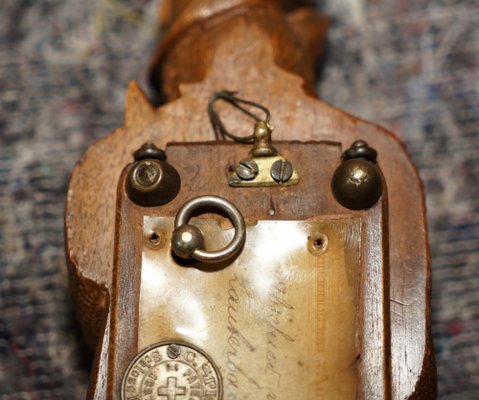 Antique Musical Black Forest Hand Carved Fox Whip Hook, 1880 for