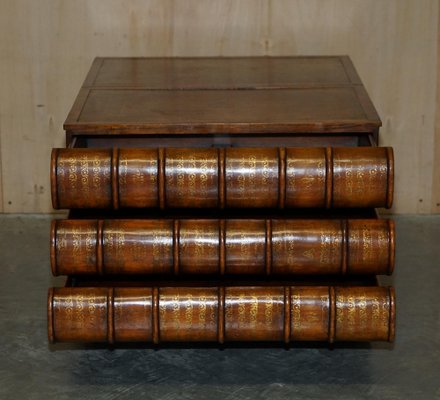 Book Stack Table Rustic Wooden Solid Plant Stand 40cm 16 Inch FU-418 - UK - View #6