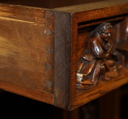 Gothic Revival Hand Carved Sideboard, 1860s for sale at Pamono