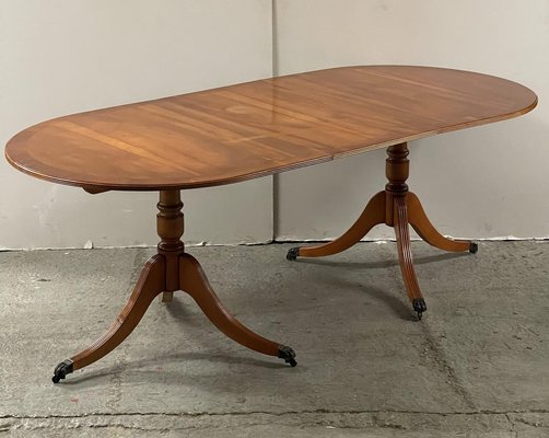 Antique double pedestal dining table deals
