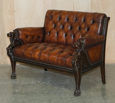 Bas Jarretelle Chesterfield Vintage – Taille 4, Marron, Polyamide, Femme