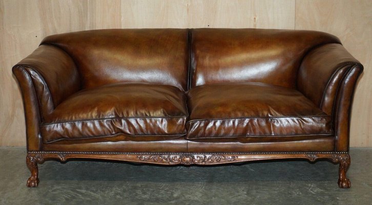 Victorian cheap leather couch
