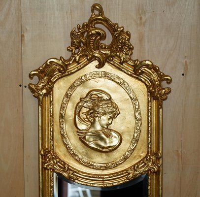 Specchio da parete vintage anni 50 in legno dorato • Leclisse - Vintage  Store