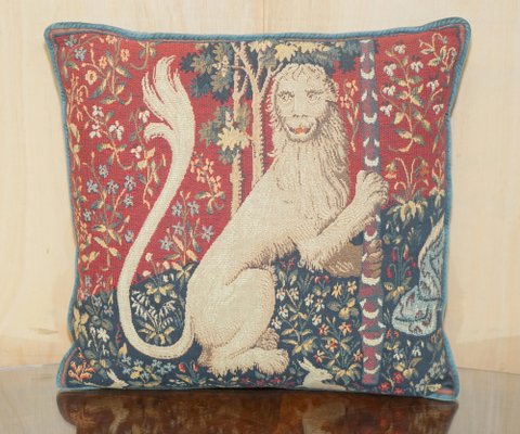 Vintage French Embroidered Scatter Sofa Cushions Set of 9