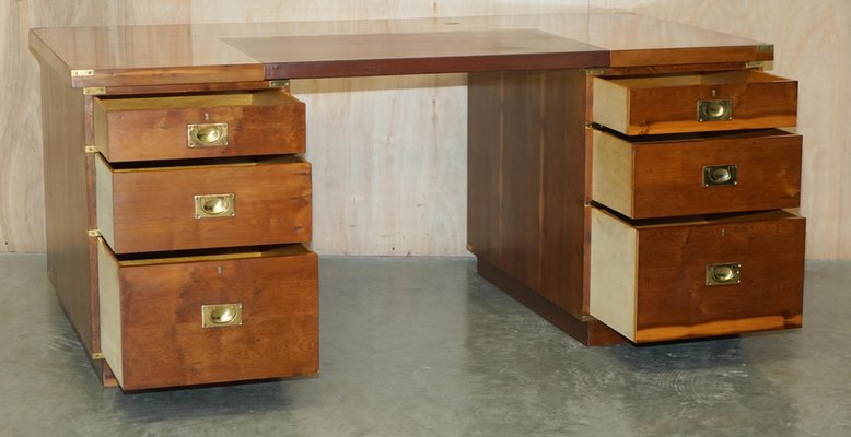Cabinet with Wooden Drawers, Black Glass Beveled Edge and Brass, 1940s for  sale at Pamono