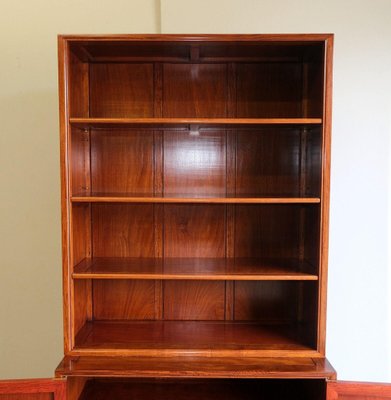 Pair Regency Bookcases - Open Sheraton Satinwood 7 ft