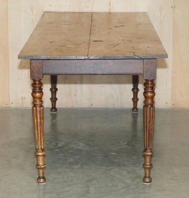 Antique French Two Plank Top Farmhouse Burr Fruitwood