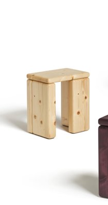 Timber Stool in Wood by Onno Adriaanse for sale at Pamono