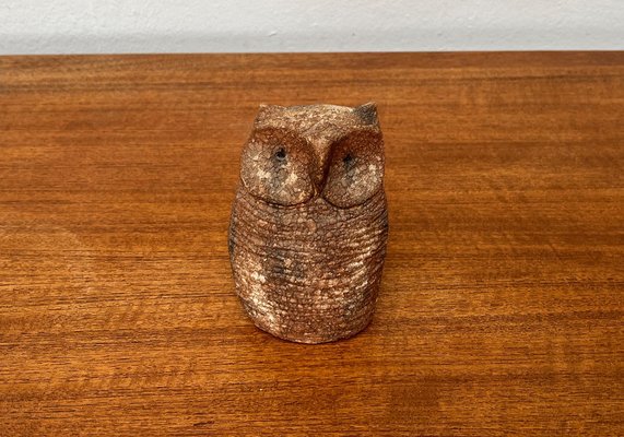 Mid-Century Italian Pottery Owl Sculpture by Aldo Londi for