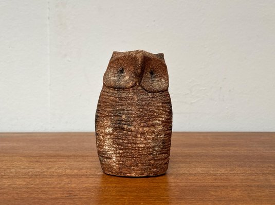Mid-Century Italian Pottery Owl Sculpture by Aldo Londi for