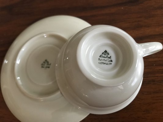 Tasse Et Soucoupe Hochst Hofrat Porcelaine - Allemagne, Occasion Comme Neuve
