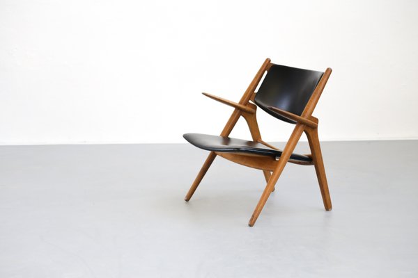 Mid Century Ch28 Sawbuck Chair By Hans Wegner For Carl Hansen