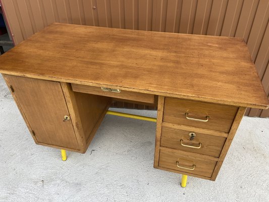 Mid Century French School Teacher Desk 1970s for sale at Pamono