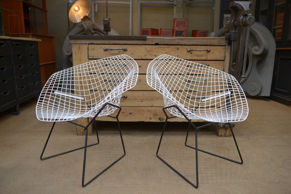 Bertoia diamond chair best sale vintage