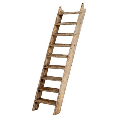 アンティーク雑貨 ladder 20th Century Art Populaire Rustic Ladder, France for sale at Pamono