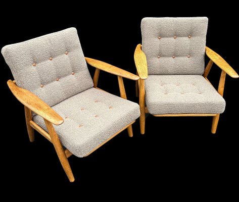 Set of Model GE240 Cigar Chairs by Hans Wedgner for Getama Set of Model GE240 Cigar Chairs by Hans Wedgner for Getama