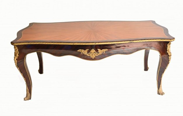 French Empire Coffee Table in Ormolu Kingwood