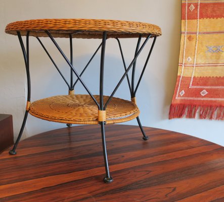 Two tier rattan side table deals