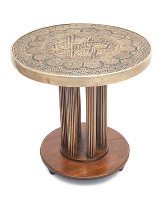Raymond tray top pedestal end table deals