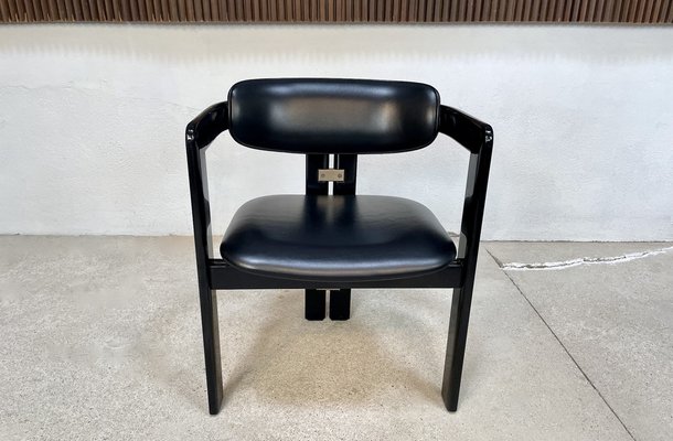 Pamplona Leather Dining Chairs by Augusto Savini for Pozzi, Italy, 1964,  Set of