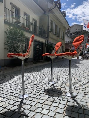 Sgabelli da bar Wire di Charles Ray Eames per Vitra, anni '70