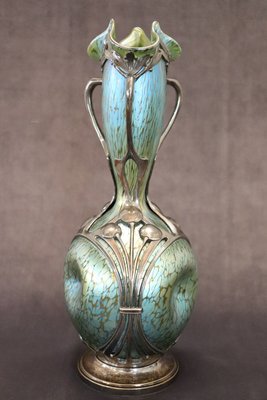 Art Nouveau Vase by Moritz Hacker and Johann Loetz Witwe, 1900s